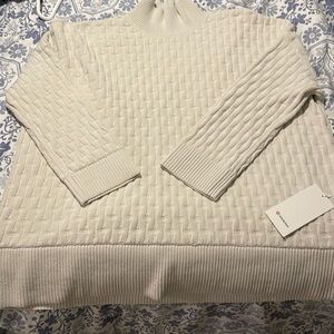 lululemon Cable knit relaxed fit sweater XL women’s Bone color